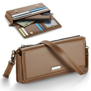 Pu Leather Small Crossbody Bag With Shoulder Strap/Wrist Strap Lanyard <3